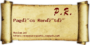 Pagács Renátó névjegykártya