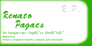 renato pagacs business card
